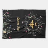 Linge De Cuisine fleur sauvage fausse feuille reine abeille (Horizontal)