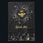 Linge De Cuisine fleur sauvage fausse feuille reine abeille<br><div class="desc">veuillez noter que ce produit imprimé n'a pas de véritable feuille</div>
