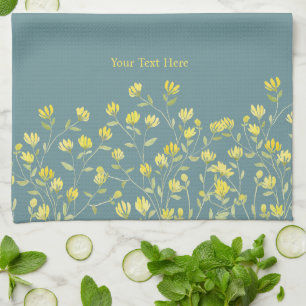Linge De Cuisine Fleur sauvage jaune