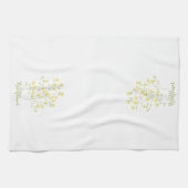 Linge De Cuisine Fleur sauvage jaune aquarelle (Horizontal)