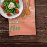 Linge De Cuisine Fleur sauvage jaune boho motif nom personnalisé or<br><div class="desc">Garden motif nom personnalisé orange Cuisine Serviettes</div>