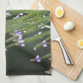 Linge De Cuisine Fleur sauvage pourpre (Quart Plié)