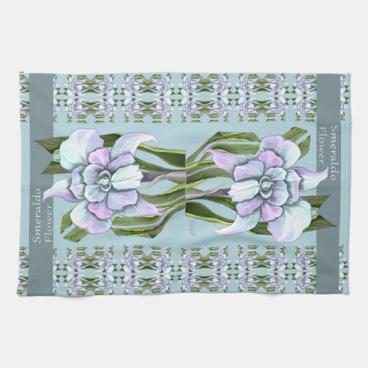 Linge De Cuisine Fleur Smeraldo (Horizontal)