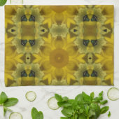 Linge De Cuisine Fleur soleil éclate dorée (Plié)