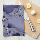 Linge De Cuisine Fleur violette (Quart Plié)