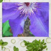 Linge De Cuisine Fleur violette Clematis (Plié)
