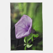 Linge De Cuisine Fleur violette sur Arrière - plan vert (Vertical)