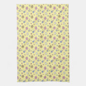 Linge De Cuisine Fleuris fantaisistes jaunes de printemps joyeux (Vertical)