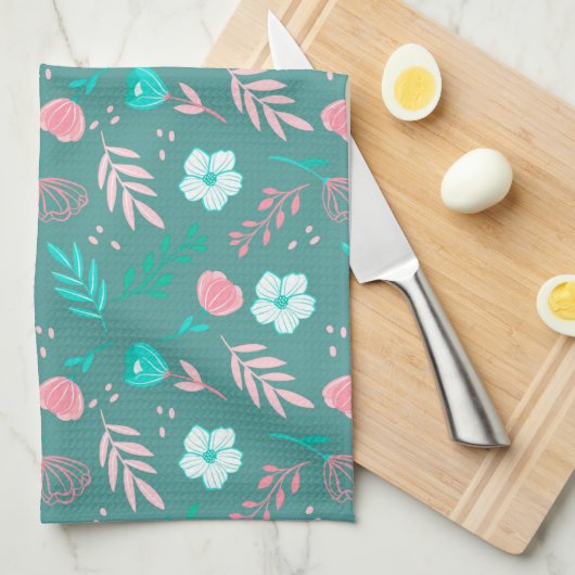 Linge De Cuisine Fleurs (Quart Plié)