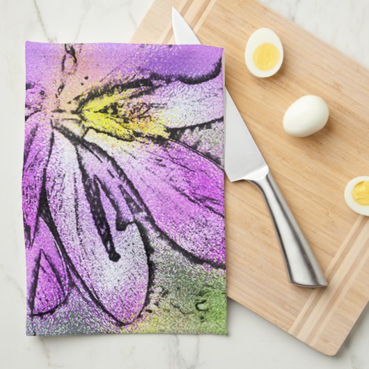 LINGE DE CUISINE FLEURS (Quart Plié)