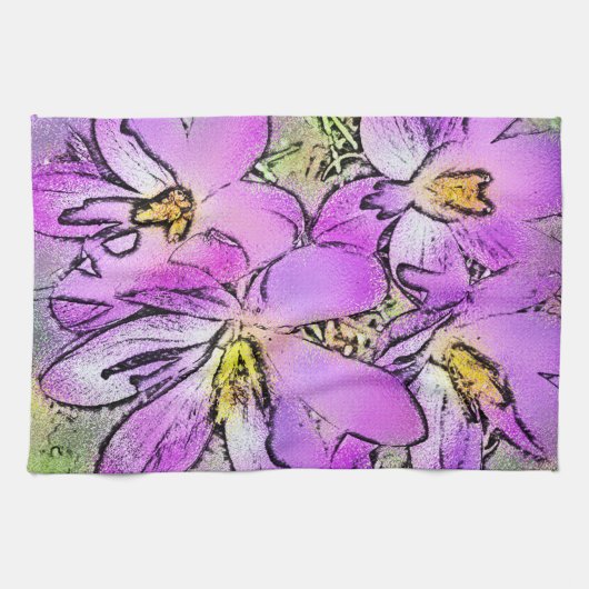 LINGE DE CUISINE FLEURS (Horizontal)