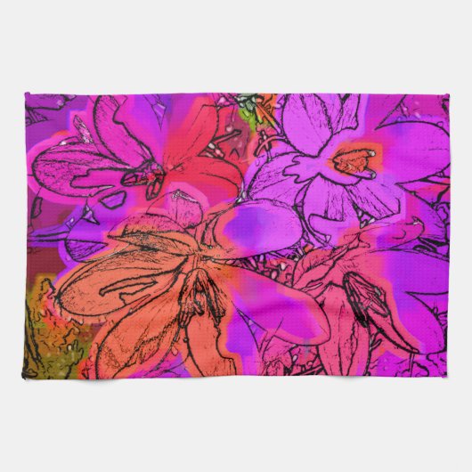 LINGE DE CUISINE FLEURS (Horizontal)