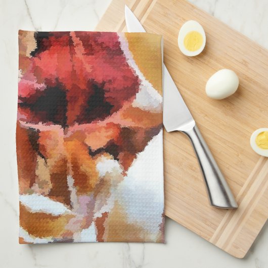 LINGE DE CUISINE FLEURS (Quart Plié)