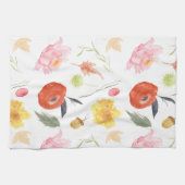 Linge De Cuisine Fleurs à l'aquarelle (Horizontal)