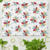 Linge De Cuisine Fleurs Abstraites funky au milieu du siècle (Plié)