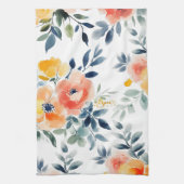 Linge De Cuisine Fleurs aquarelles élégantes et libres  (Vertical)