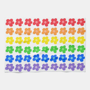 Linge De Cuisine Fleurs arc-en-ciel LGBT Fierté gay Liberté & Égali