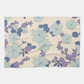 Linge De Cuisine Fleurs Bleues, Fleurs Violettes, Motif Floral (Horizontal)