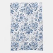 Linge De Cuisine fleurs bleues vintage (Vertical)