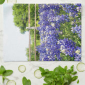 Linge De Cuisine Fleurs Bluebonnet à la campagne Art Cuisine (Plié)