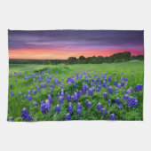 Linge De Cuisine Fleurs | Bluebonnets à Sunset Texas (Horizontal)