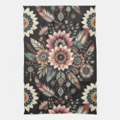 Linge De Cuisine Fleurs Boho du soir (Vertical)