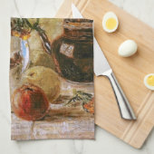 Linge De Cuisine Fleurs Café et Fruit Van Gogh Art (Quart Plié)