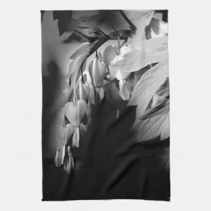 Linge De Cuisine Fleurs Cardiaques Saignantes En Noir Et Blanc