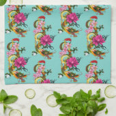 Linge De Cuisine Fleurs chinoises de cerisiers de Lotus (Plié)