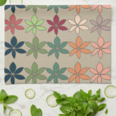 Linge De Cuisine Fleurs Colorées  (Plié)