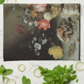 Linge De Cuisine Fleurs, coquilles et insectes Balthasar van der As (Plié)