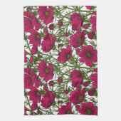 Linge De Cuisine Fleurs Cosmos roses (Vertical)