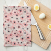 Linge De Cuisine Fleurs d'anémone roses et blanches douces (Quart Plié)