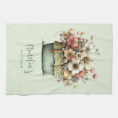 Linge De Cuisine Fleurs dans un pot Cozy Shabby Mignon (Horizontal)