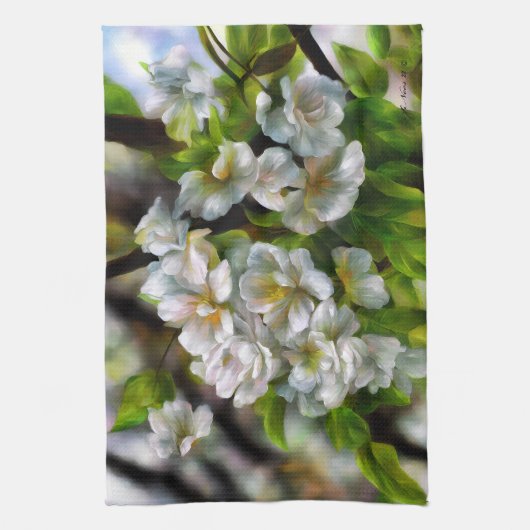 Linge De Cuisine Fleurs d'Apple (Vertical)