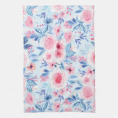 Linge De Cuisine Fleurs d'aquarelle et feuilles 2 (Vertical)