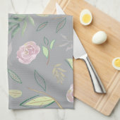 Linge De Cuisine Fleurs d'aquarelle festive 2 (Quart Plié)