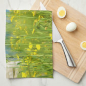 Linge De Cuisine Fleurs d'aquarelle jaune (Quart Plié)