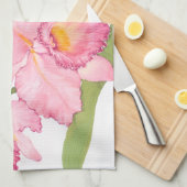 Linge De Cuisine Fleurs d'aquarelle rose exotique (Quart Plié)