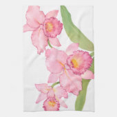 Linge De Cuisine Fleurs d'aquarelle rose exotique (Vertical)