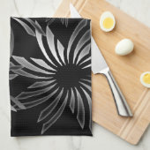 Linge De Cuisine Fleurs d'argent (Quart Plié)