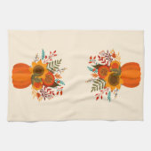Linge De Cuisine Fleurs d'automne modernes en Citrouille (Horizontal)
