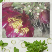 Linge De Cuisine Fleurs de cactus de Bourgogne (Plié)
