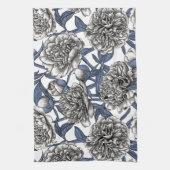 Linge De Cuisine Fleurs de cendres blanches (Vertical)
