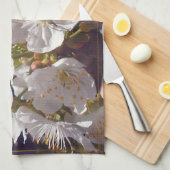 Linge De Cuisine Fleurs de cerisier. Joyeuses Pâques (Quart Plié)