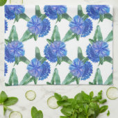 Linge De Cuisine fleurs de couleur d'eau (Plié)