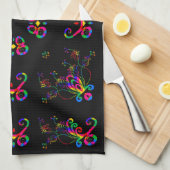 Linge De Cuisine Fleurs de Fiesta Dansante (Quart Plié)