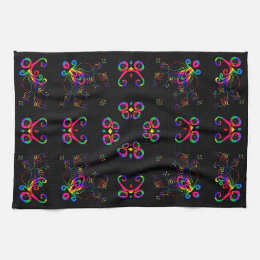 Linge De Cuisine Fleurs de Fiesta Dansante (Horizontal)