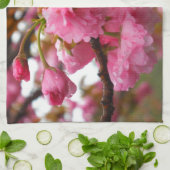 Linge De Cuisine Fleurs de fleurs de cerisier rose chaud (Plié)