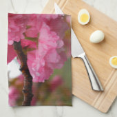 Linge De Cuisine Fleurs de fleurs de cerisier rose chaud (Quart Plié)